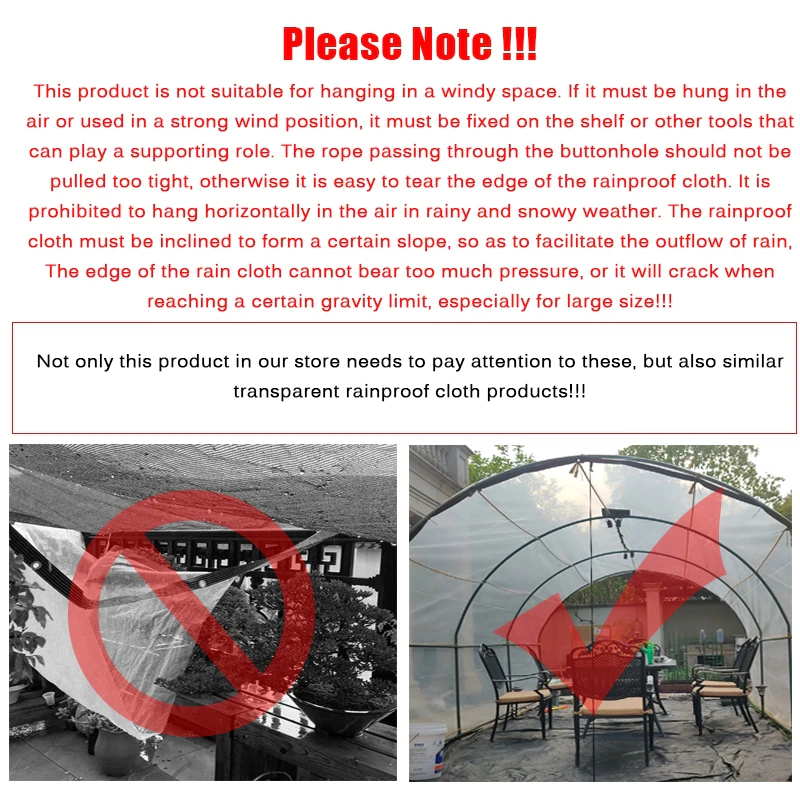 Cheap Goat Tents 0.33mm PE White Mesh Rainproof Cloth Garden Plants Shed Boat Truck Cover Tarpaulin Camping Tent Yard Balcony Waterproof Canopy   